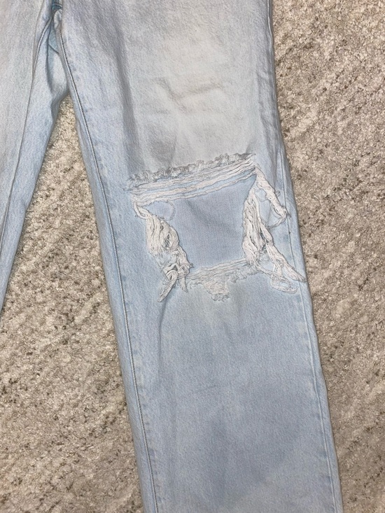 Garage Wide Leg Distressed Jeans in Light Wash Brileigh Blue 32" Waist - Picture 4 of 13
